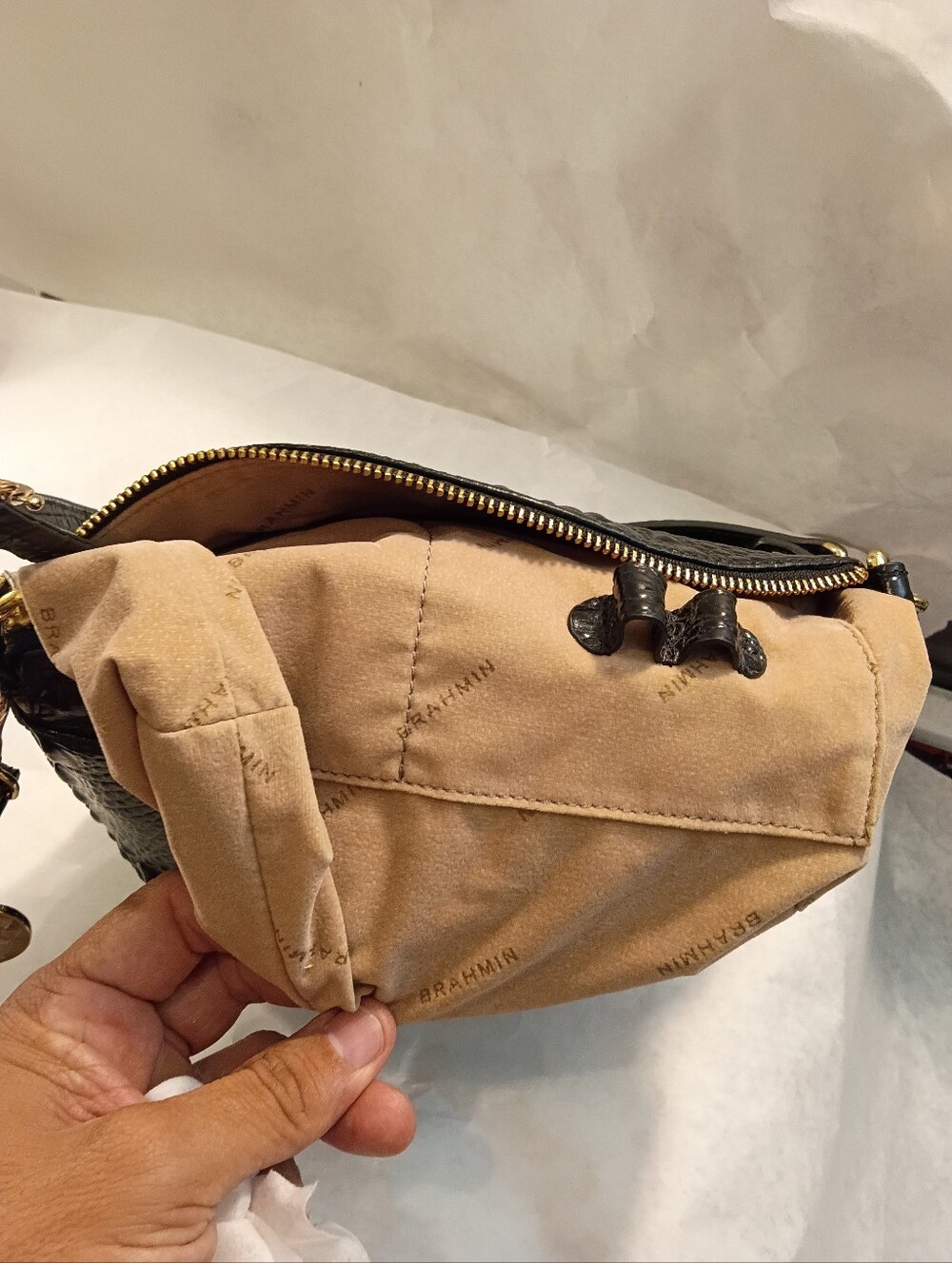 Brahmin Small Croc-Embossed Crossbody Bag - Picture 12 of 15